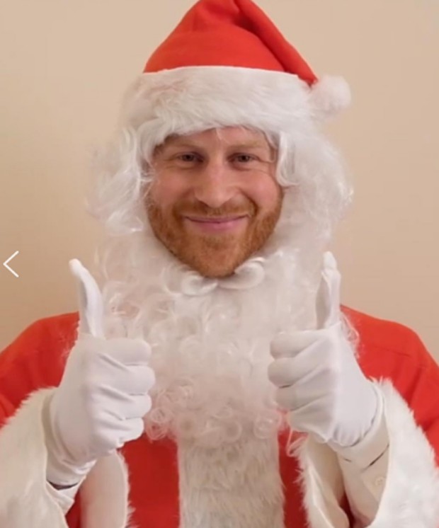Príncipe Harry: Papai Noel para ação de caridade (Foto: Reprodução Instagram)