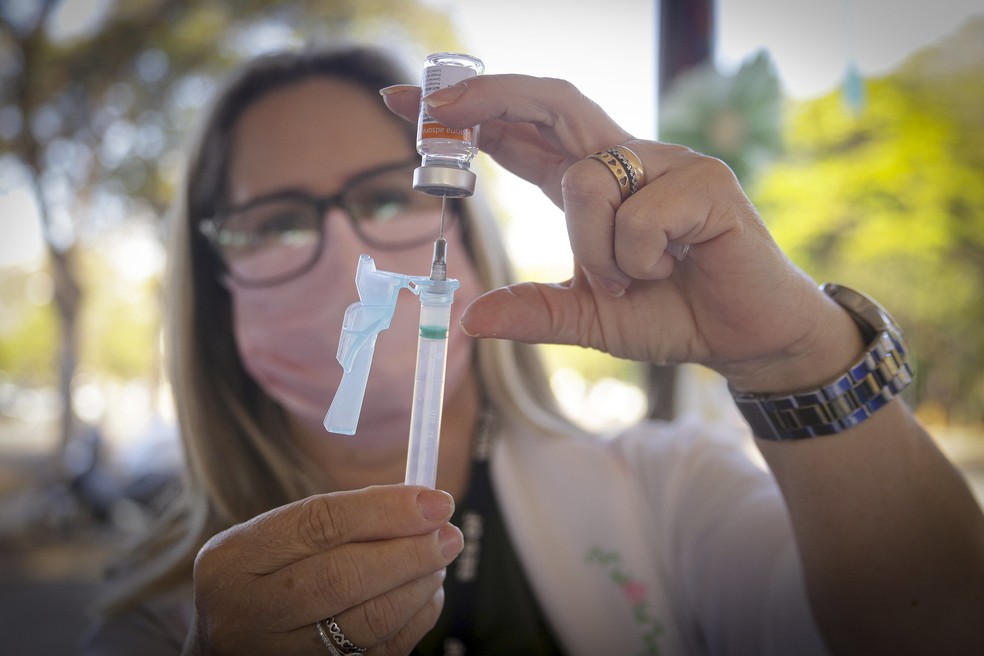 Vacinação contra a Covid-19 no Distrito Federal  — Foto: Geovana Albuquerque/Agência Saúde DF