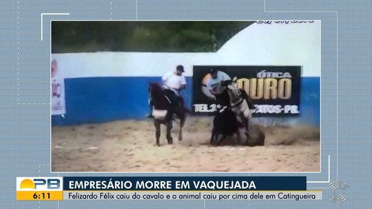Empresário morre após cair de cavalo durante vaquejada, na Paraíba; veja vídeo