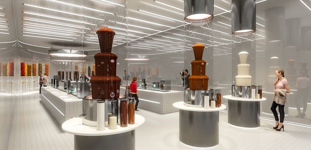 Maior fonte de chocolate no mundo é inaugurada em museu da Lindt na Suíça!  (Foto: Divulgação)