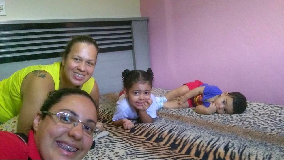 Casal lÃ©sbico de Barra do PiraÃ­ tem dois filhos â€” Foto: Arquivo Pessoal/Paloma de Mello 