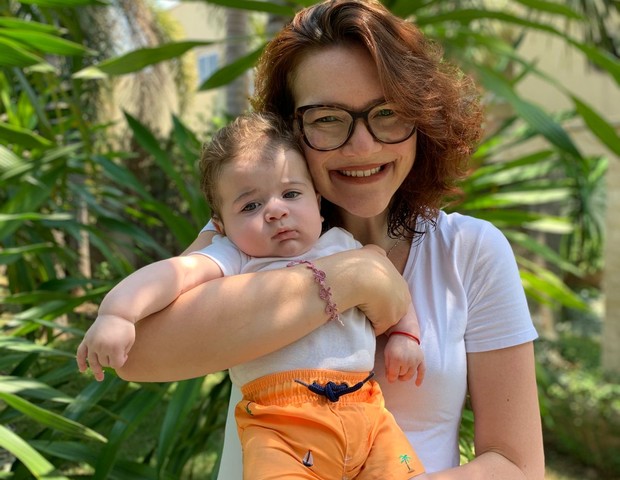 Carla com o filho Francisco, 5 meses (Foto: Arquivo pessoal)