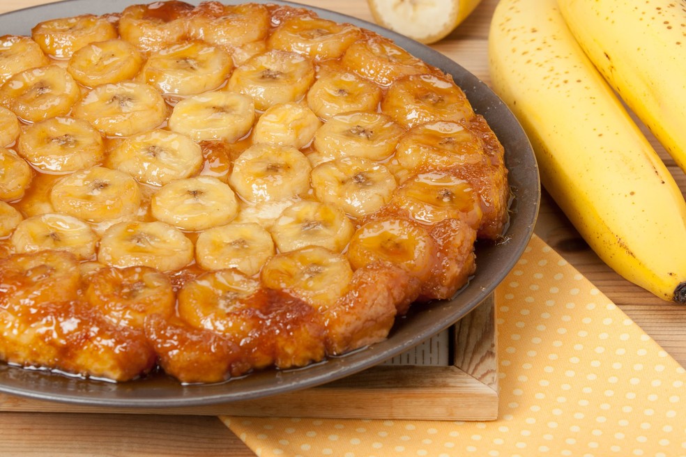 Tarte tartin: torta de banana ao contrário  — Foto: Shutterstock
