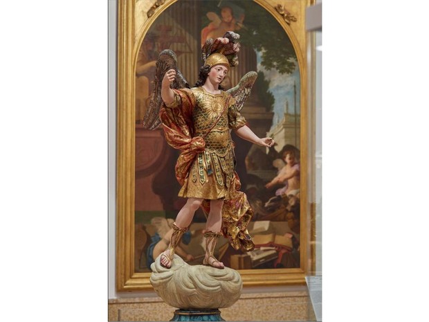 Estátua São Miguel, no Museu Nacional de Arte Antiga, em Lisboa (Foto: Reprodução/ Facebook/ Museu Nacional de Arte Antiga)