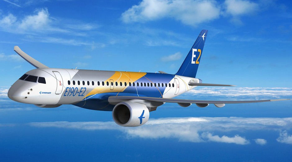 E190-E2: avião brasileiro é considerado um dos mais modernos do mundo (Foto: Embraer)