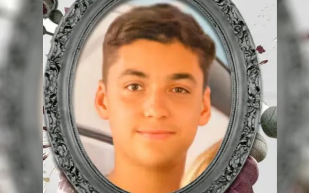 Max Willyan dos Reis Gomes, de 14 anos, morreu após descarga elétrica em Alexânia, Goiás — Foto: Reprodução/TV Anhanguera