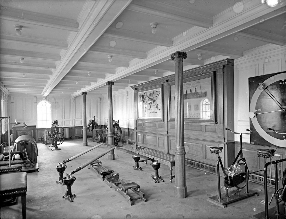 A sala de ginástica da primeira classe era moderna para a época — Foto: Wikipedia / Robert Welch / Creative Commons