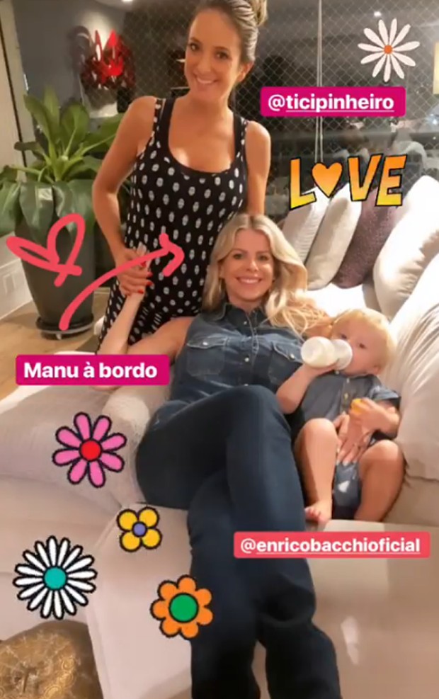 Ticiane Pinheiro e Karina Bacchi se reunem com seus filhos (Foto: Reprodução/Instagram)