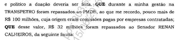 Trecho Renan Calheiros delação Sergio Machado Lava Jato (Foto: Reprodução)