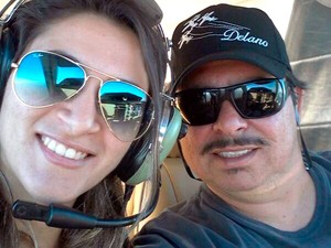 Lourena Michele, de 22 anos, acompanhava o marido, o piloto Delano Martins Coelho, de 36    (Foto: Arquivo da família)