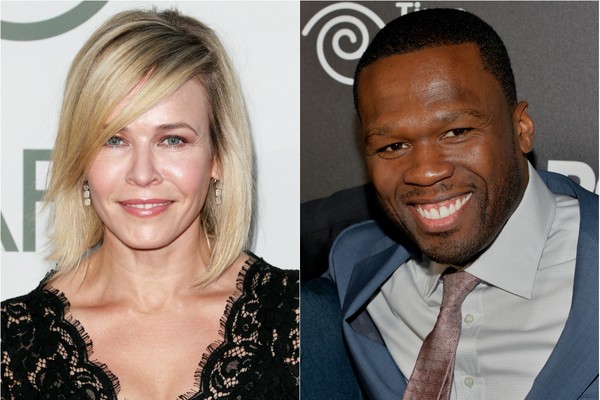 Completamente opostos, a apresentadora e comediante Chelsea Handler teve um breve caso com o rapper 50 Cent em 2010 (Foto: Getty Images)