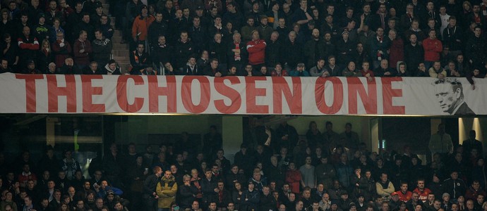 Faixa David Moyes Manchester United (Foto: Agência AFP)