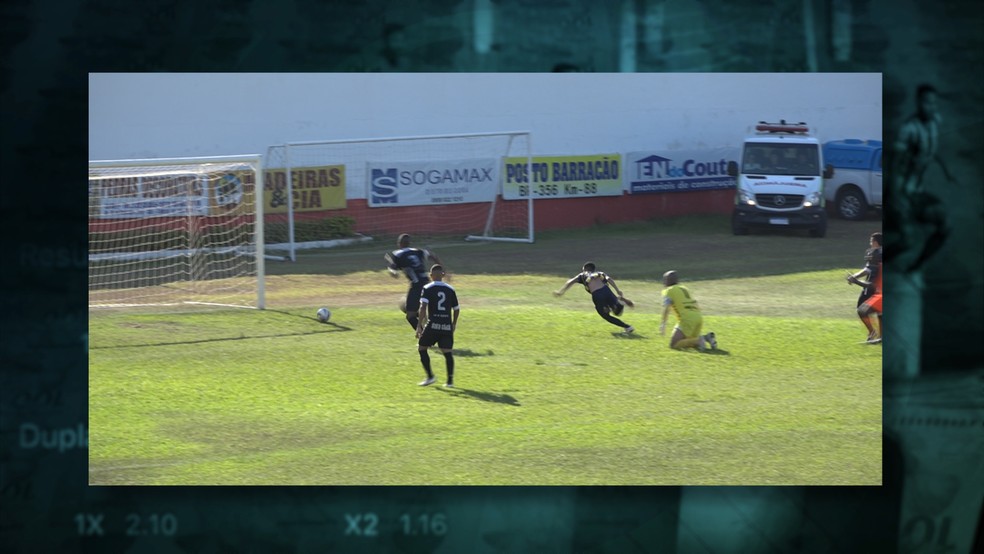 Gol do São José na vitória contra o Atlético Carioca, um dos jogos suspeitos de manipulação — Foto: Reprodução