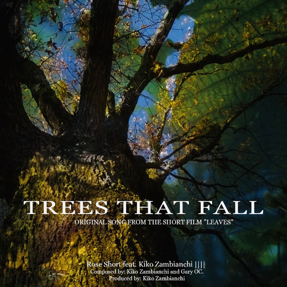 Capa do single 'Trees that fall', gravado pela cantora Rose Short com Kiko Zambianchi — Foto: Arte de Deborah Moreira