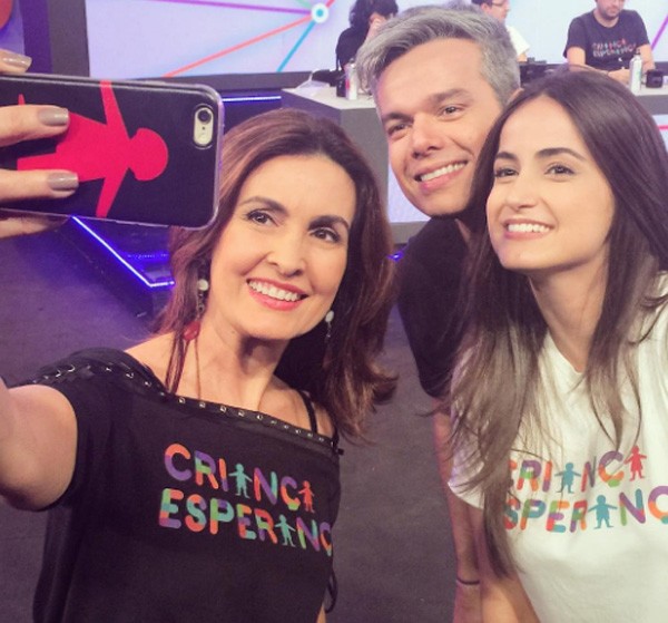 Mari Palma com Fátima Bernardes e Otaviano Costa  (Foto: Reprodução/Instagram)