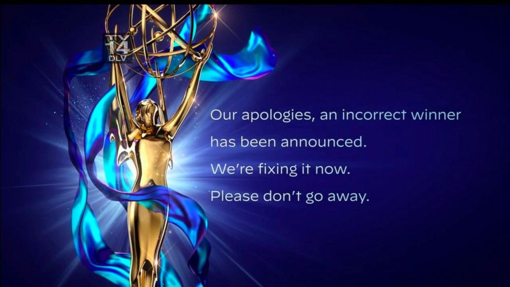 Organização do Emmy deixa mensagem anunciando a falha em sua transmissão (Foto: divulgação)