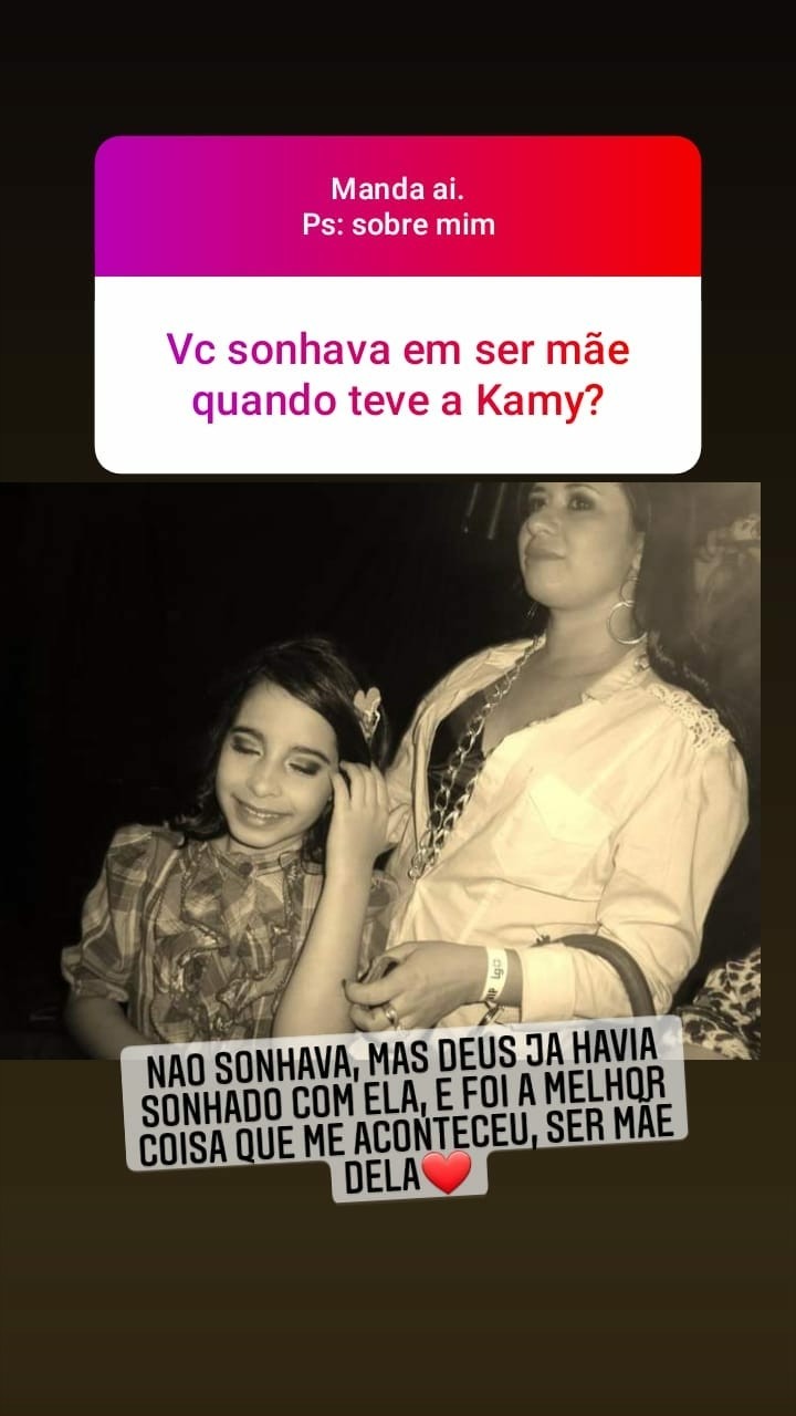 Aline Oliveira fala sobre a filha, Kamily Zor (Foto: Reprodução / Instagram)