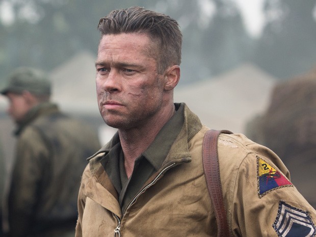 Brad Pitt em 'Corações de ferro' (Foto: Divulgação)