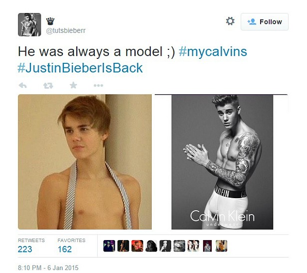 Até um perfil de fãs de Justin Bieber acabou soando irônico postando estas fotos e comentando: 