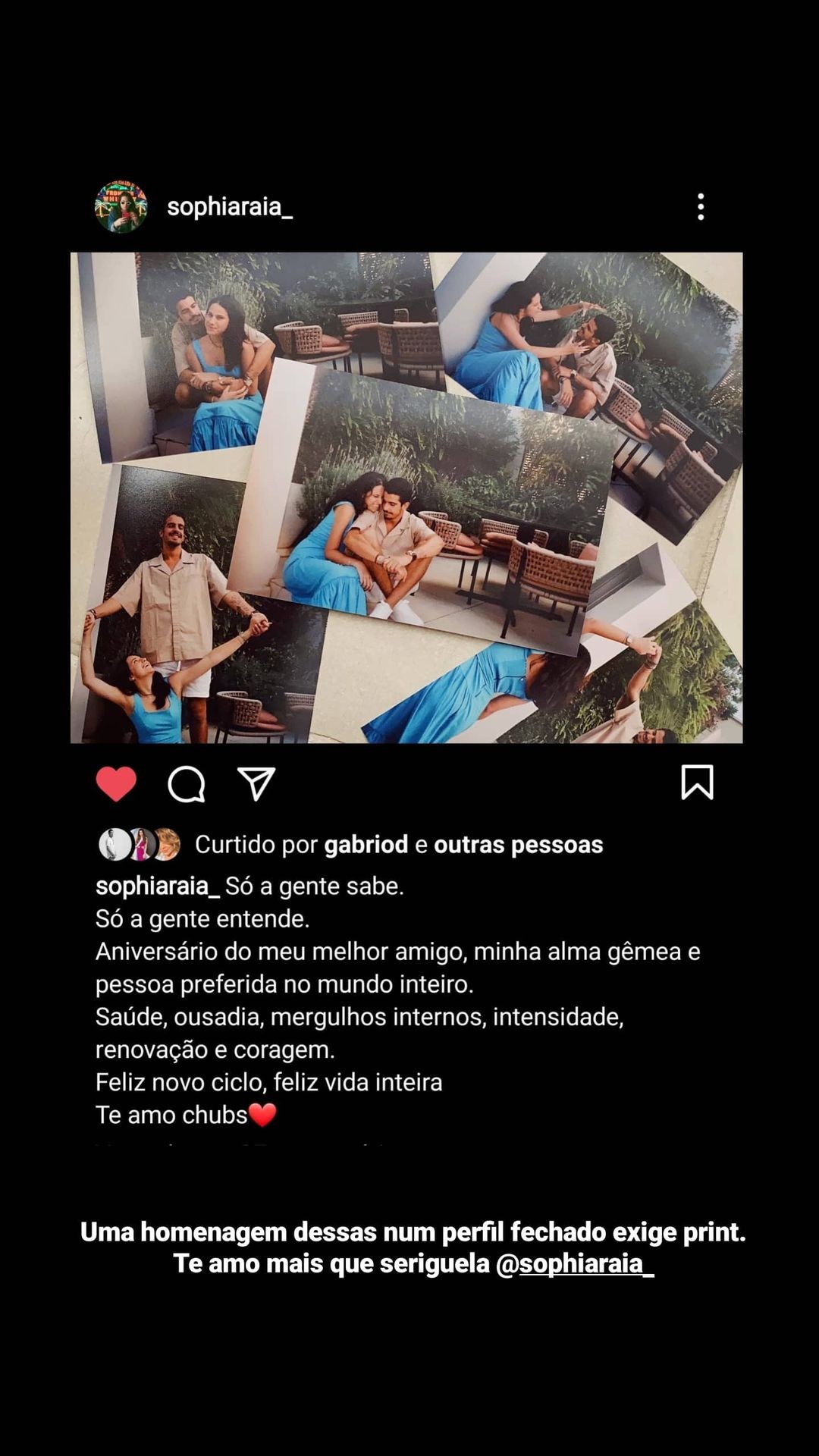 Sophia Raia parabeniza o irmão, Enzo Celulari, pelos 24 anos (Foto: Reprodução/Instagram)