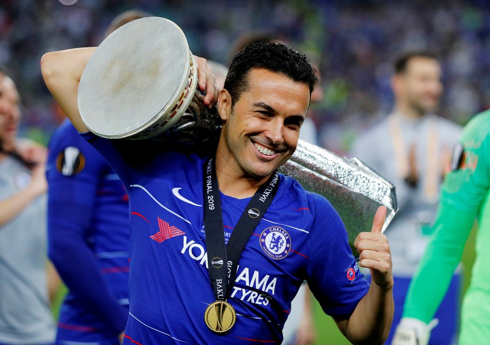 O multicampeão Pedro tem tido pouco espaço no Chelsea com Lampard — Foto: Phil Noble/Reuters