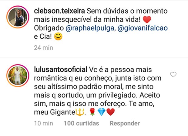 Clebson Teixeira e Lulu Santos (Foto: Reprodução)