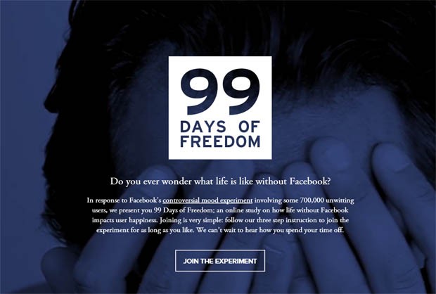 Campanha quer testar nosso grau de felicidade ou irritação longe do Facebook (Foto: Divulgação)