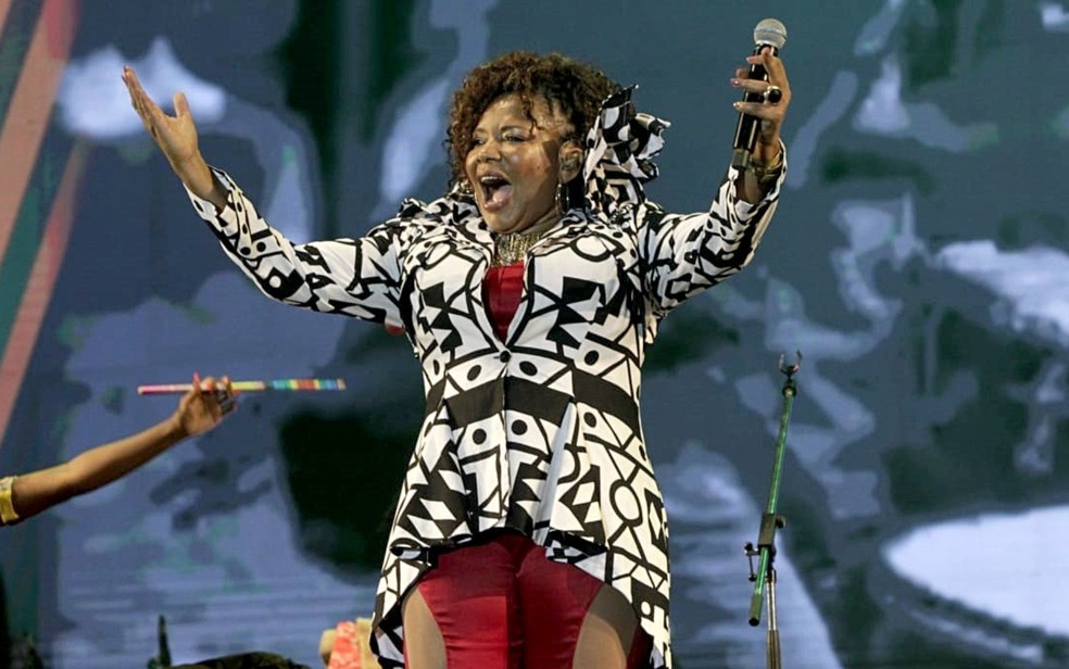 Margareth Menezes no Afropunk Bahia, em Salvador — Foto: Antonio Queirós/GOVBA