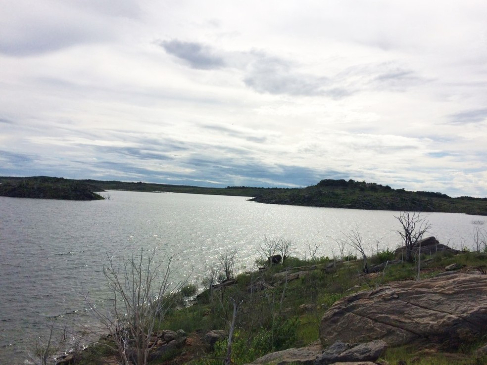 Barragem de Santa Cruz, em Apodi (Foto: Cassinho Morais)