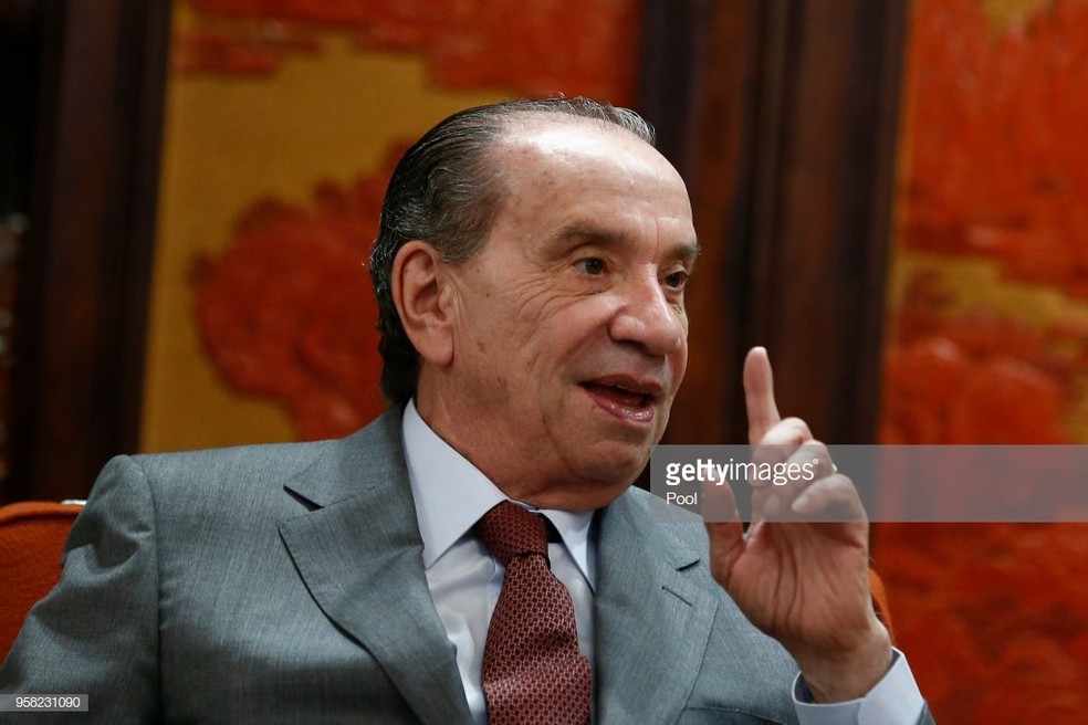 Ex-ministro das Relações Exteriores Aloysio Nunes  — Foto: Thomas Peter-Pool/Getty Images/2019