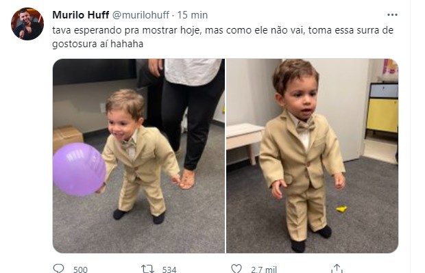 Murilo Huff fala de seu filho, Leo (Foto: Reprodução/Twitter)