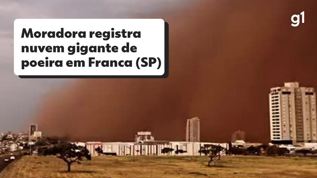 Un habitant de Franca, SP, a enregistré un énorme nuage de poussière à côté de l’appartement : « Je n’ai pas encore vu ça » |  Ribeirao Preto et la France