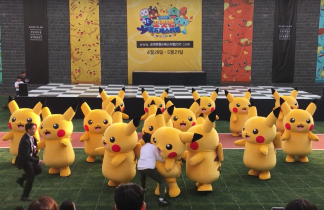 Pikachu perde ar em festival Pokémon na Coreia do Sul (Foto: Reprodução)