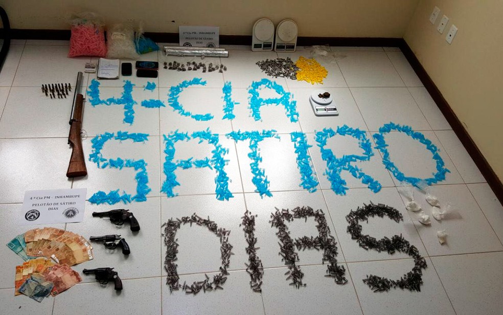 Operação desarticula quadrilha do tráfico de drogas em Sátiro Dias (Foto: Divulgação/SSP-BA)