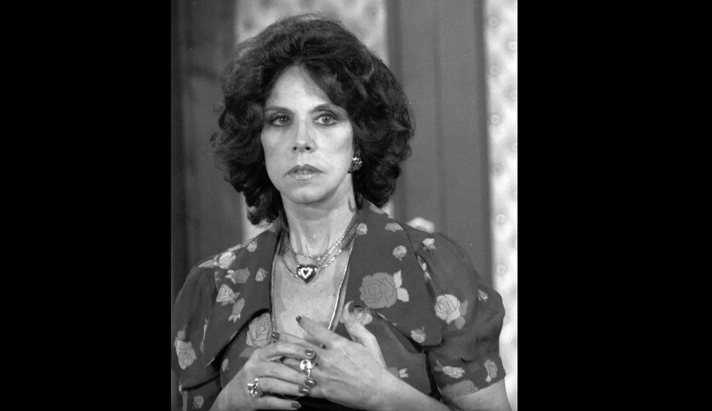 Maria Fernanda no papel de Gilda Baldaracci, personagem da novela Pai Herói, de 1979. — Foto: Arquivo Globo/Globo