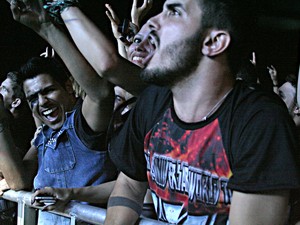 Público durante show do Kiss em Brasília (Foto: Gustavo Schuabb/G1)
