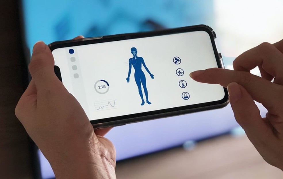 Startup criou tecnologia que permite ver quadro do paciente por aplicativo ou na tela do computador — Foto: Divulgação