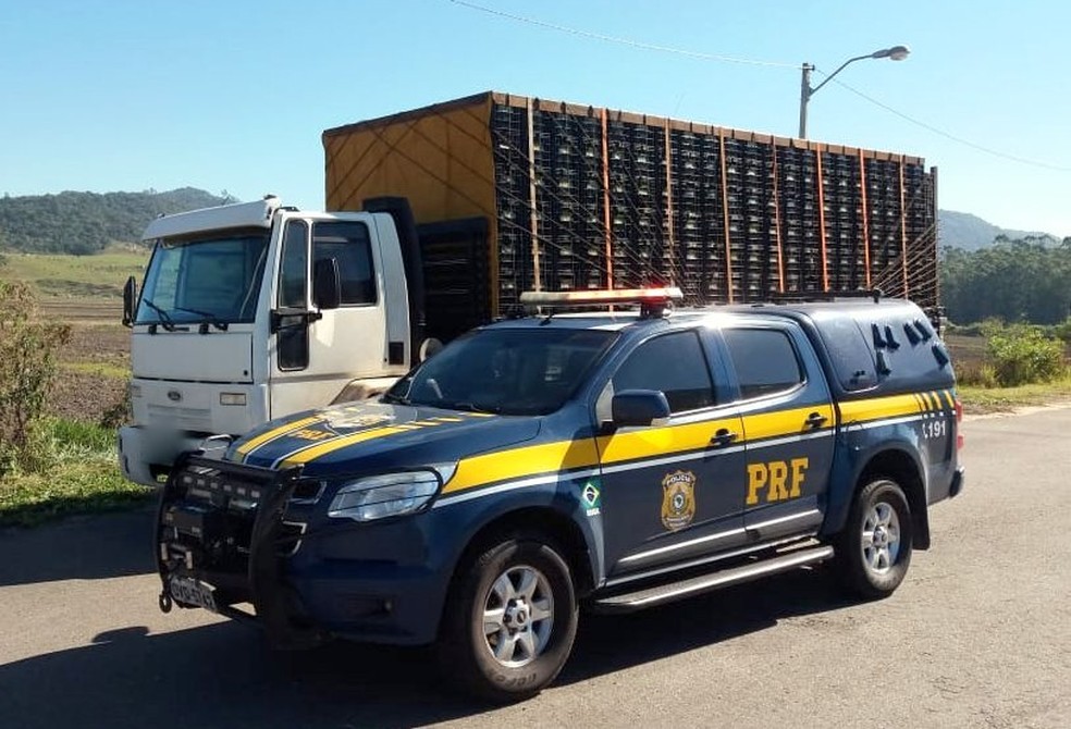 PRF apreende caminhão com carga de cigarros 