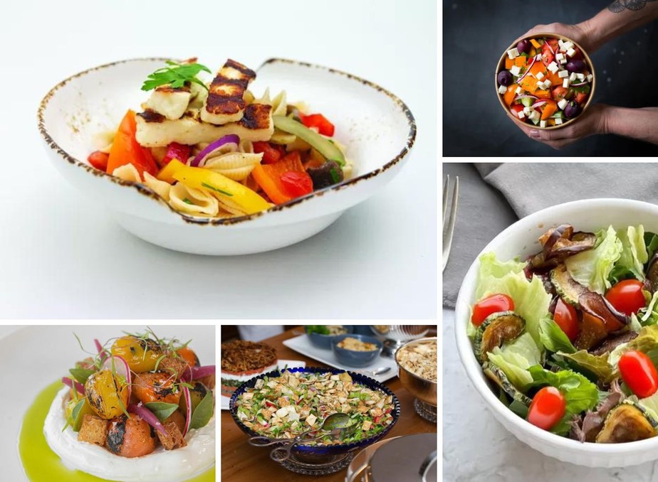 Selecionamos uma salada para cada dia da semana com ingredientes que saem do comum