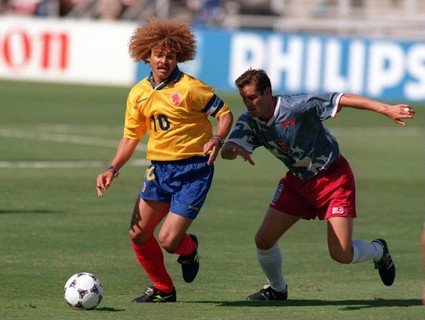 Valderrama (Colômbia): a talentosa seleção colombiana de 1994 não passou da primeira fase, mas o cabelo do seu armador nunca será esquecido