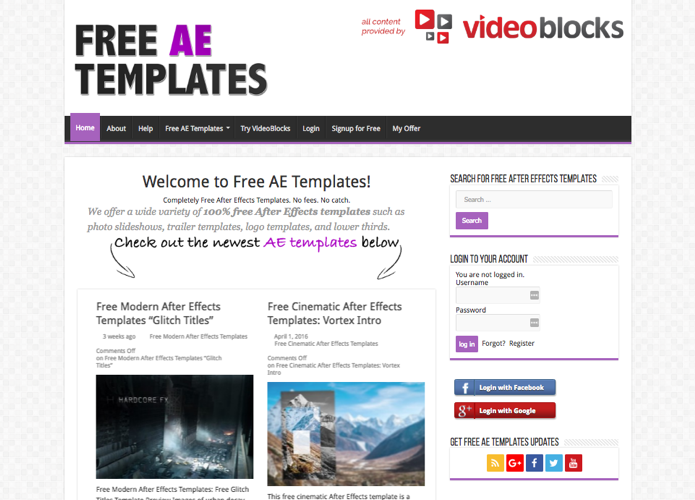 Free AE Templates