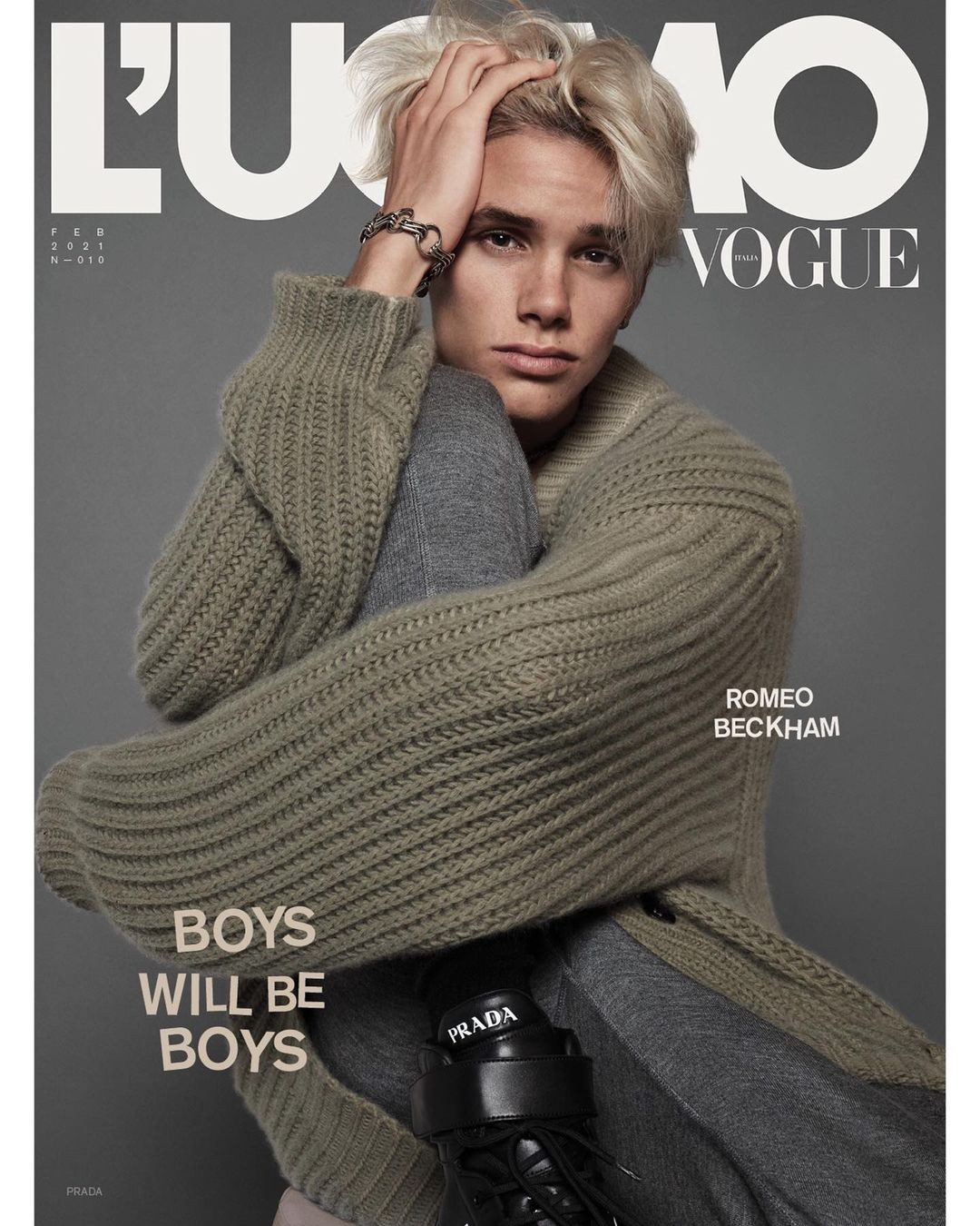 Romeo Beckham para  L'Uomo Vogue (Foto:  @MertAlas & @MacPiggott)