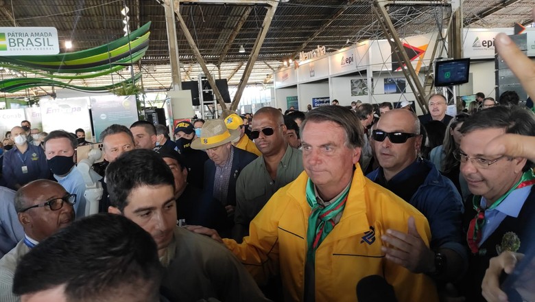 Presidente Jair Bolsonaro em visita à Expointer (RS) neste sábado (11/9) (Foto: Bruna Karpinski/Ed. Globo )