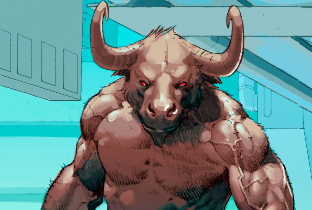 O personagem Dario Agger da Marvel em sua versão Minotauro (Foto: Reprodução)