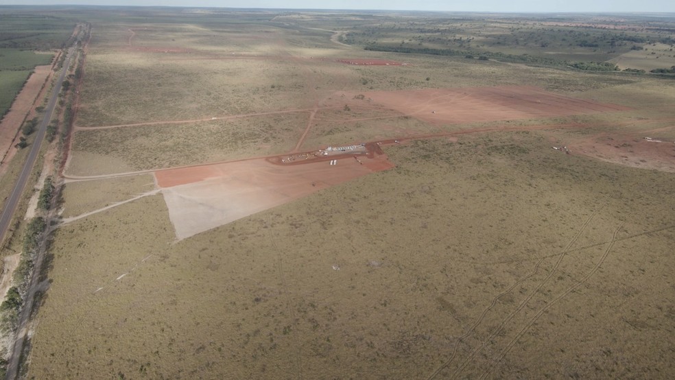 Terreno onde será construída nova unidade da fábrica de celulose de eucalipto, em Ribas do Rio Pardo (MS) — Foto: Suzano/Divulgação