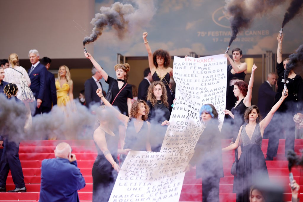 Grupo feminista protesta durante Festival de Cannes  (Foto: Getty Images)