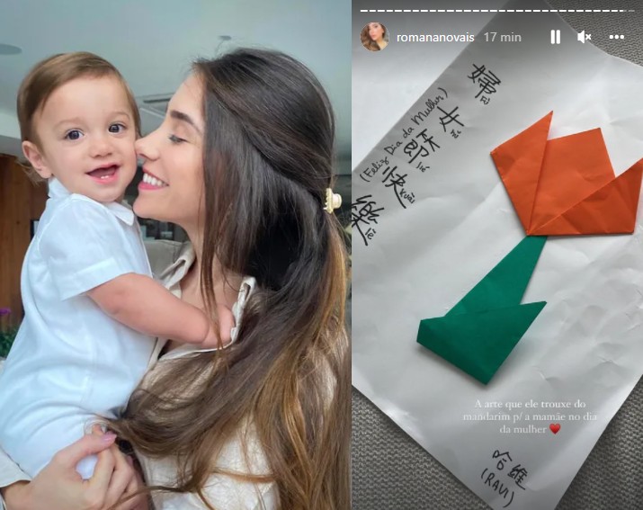 Romana Novais mostra que o filho mais velho está aprendendo mandarim (Foto: Reprodução/ Instagram)