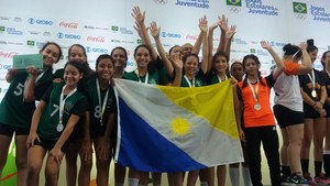 Com a vitória as meninas conseguem o acesso para a segunda divisão nos jogos (Foto: Philipe Bastos/Governo do Tocantins)