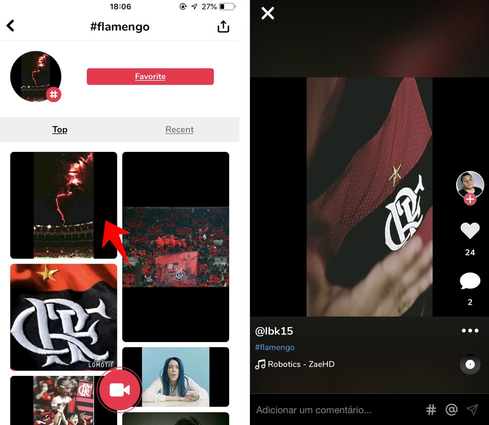 Lomotif Do Flamengo Como Baixar E Compartilhar Videos Em Redes Sociais Edicao E Criacao Techtudo
