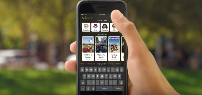 Stories in Search permite pesquisar por qualquer snap diário no app (Foto: Divulgação/Snapchat)